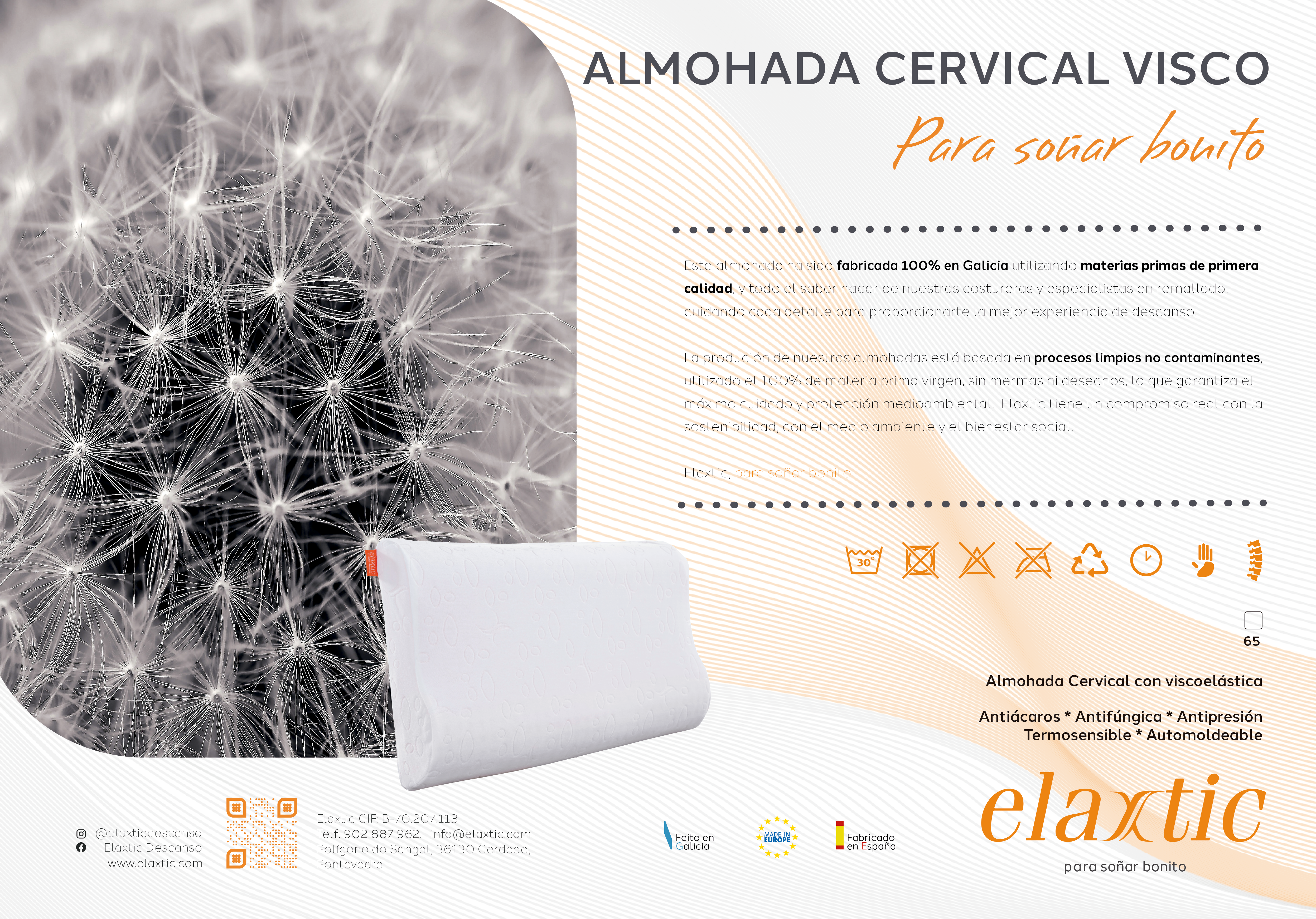 Almohada cervical visco de Elaxtic