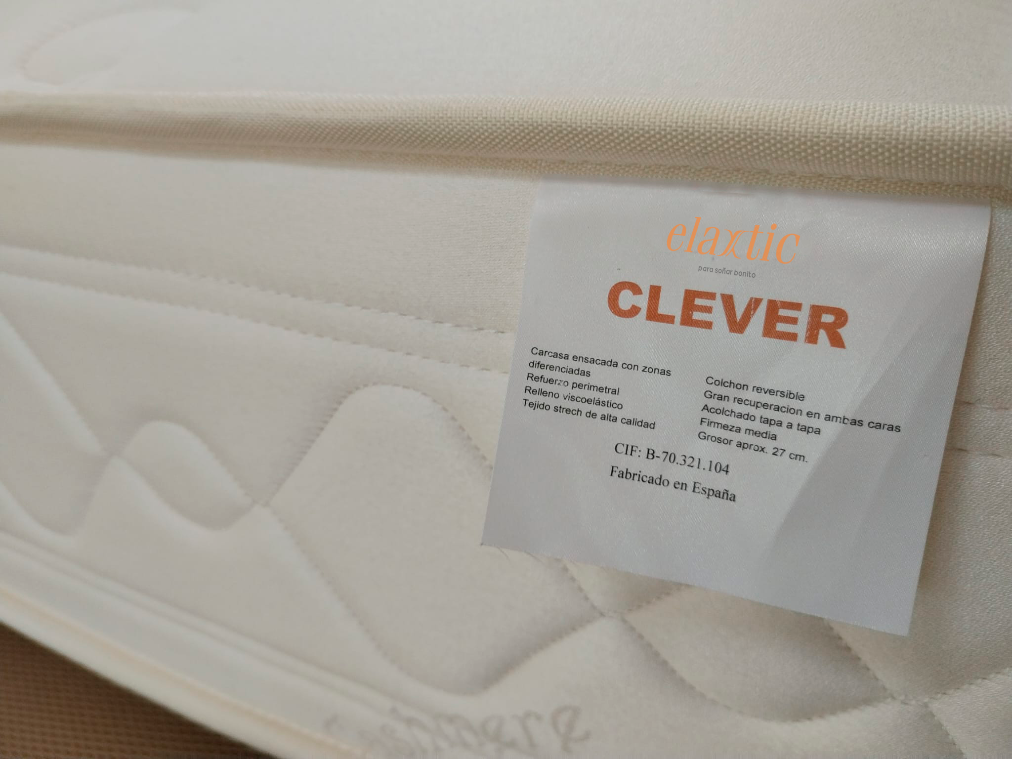 Clever, muelles ensacados a precios imbatibles en colchón de doble cara